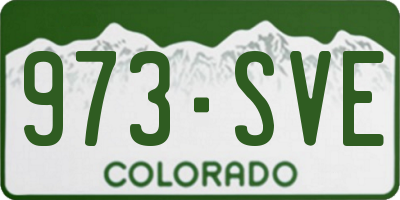 CO license plate 973SVE