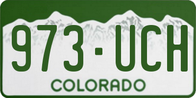 CO license plate 973UCH