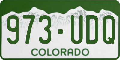 CO license plate 973UDQ