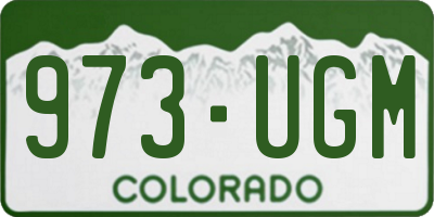 CO license plate 973UGM