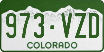 CO license plate 973VZD