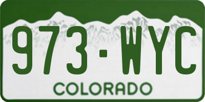 CO license plate 973WYC