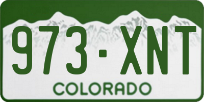 CO license plate 973XNT