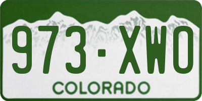 CO license plate 973XWO