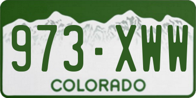 CO license plate 973XWW