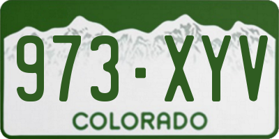 CO license plate 973XYV