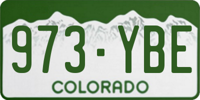 CO license plate 973YBE
