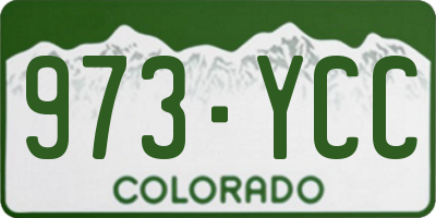 CO license plate 973YCC