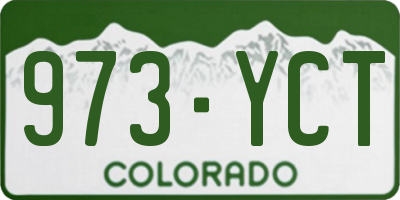 CO license plate 973YCT