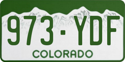 CO license plate 973YDF