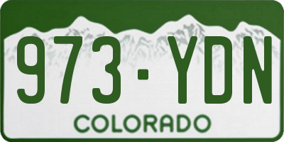 CO license plate 973YDN