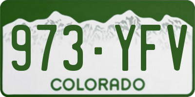 CO license plate 973YFV