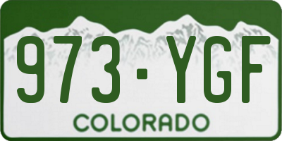 CO license plate 973YGF