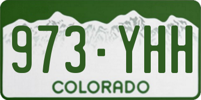 CO license plate 973YHH
