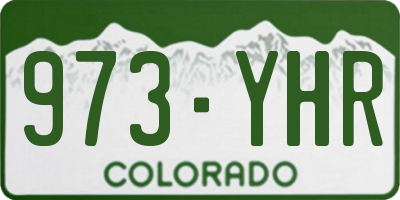 CO license plate 973YHR