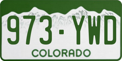 CO license plate 973YWD