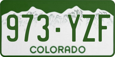 CO license plate 973YZF