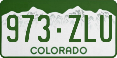 CO license plate 973ZLU