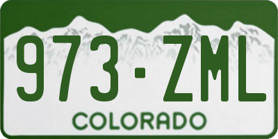 CO license plate 973ZML