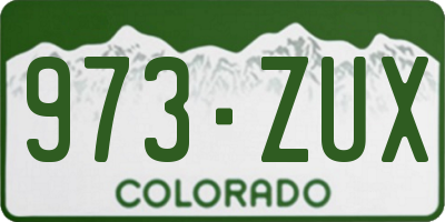 CO license plate 973ZUX