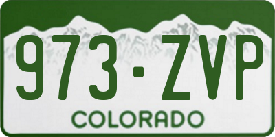CO license plate 973ZVP
