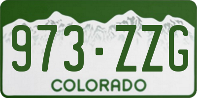 CO license plate 973ZZG