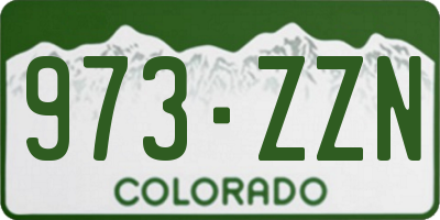CO license plate 973ZZN