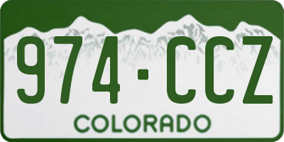 CO license plate 974CCZ