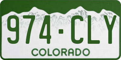 CO license plate 974CLY