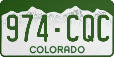 CO license plate 974CQC