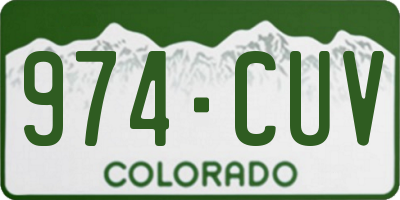 CO license plate 974CUV