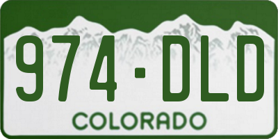 CO license plate 974DLD