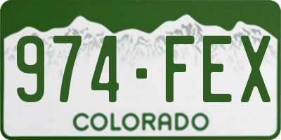 CO license plate 974FEX
