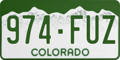 CO license plate 974FUZ