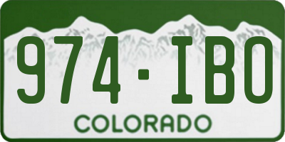 CO license plate 974IBO