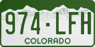 CO license plate 974LFH