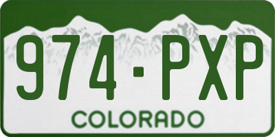 CO license plate 974PXP
