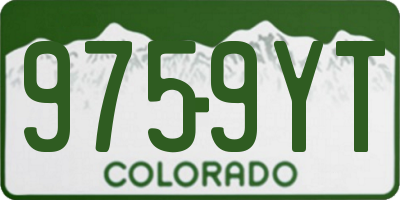 CO license plate 9759YT