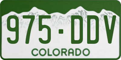 CO license plate 975DDV