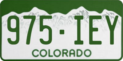 CO license plate 975IEY