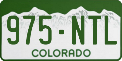CO license plate 975NTL