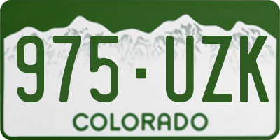 CO license plate 975UZK
