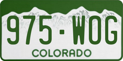 CO license plate 975WOG
