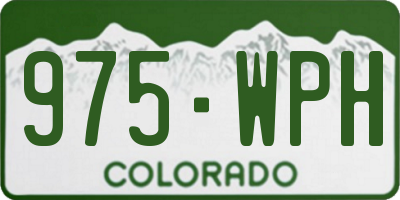 CO license plate 975WPH