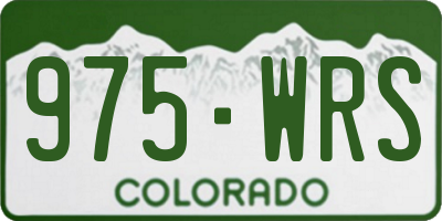 CO license plate 975WRS