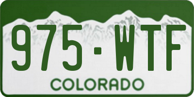 CO license plate 975WTF