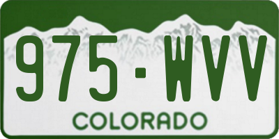 CO license plate 975WVV