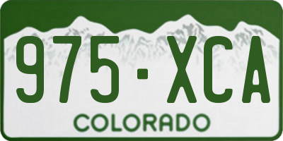 CO license plate 975XCA