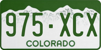 CO license plate 975XCX