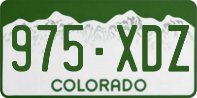 CO license plate 975XDZ